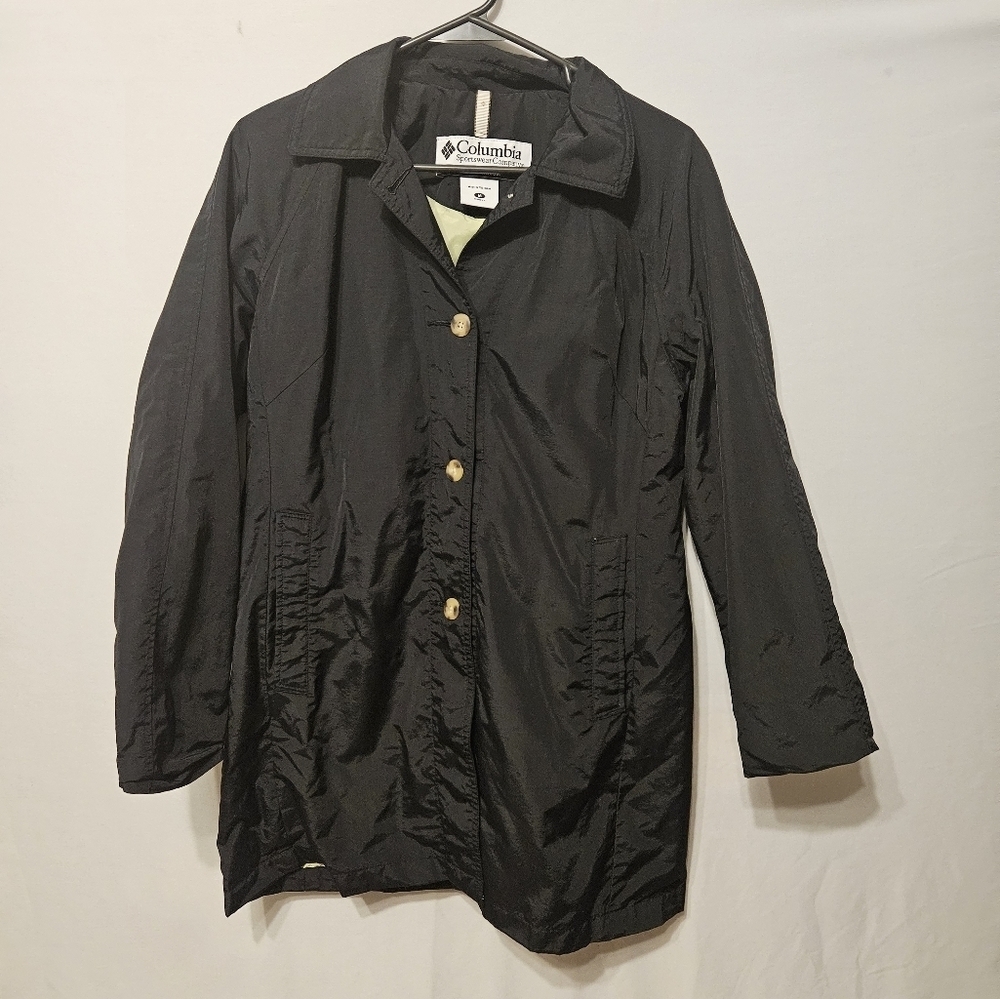 Columbia Sportswear Women's Button Down rain jacket Medium Black